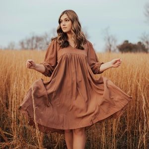 NWT boutique Boho terra cotta dress